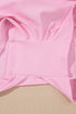 Solid Pocketed Crossover High Waist Swim Skort